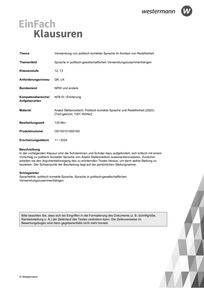 Produktabbildung zu Verwendung von politisch korrekter Sprache im Kontext von Redefreiheit | Sprache in politisch-gesellschaftlichen Verwendungszusammenhängen - Anatol Stefanowitsch: Politisch korrekte Sprache und Redefreiheit (2020)