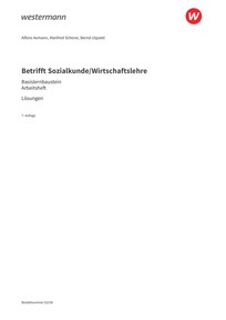 Probeseiten Betrifft Sozialkunde / Wirtschaftslehre - Ausgabe für Rheinland-Pfalz - für den Basislernbaustein - Lösungen, 7. Auflage 2025