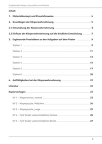 Inhaltsverzeichnis zum Materialset