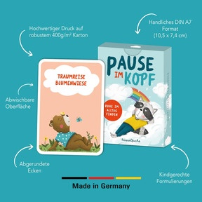 40 liebevoll gestaltete Achtsamkeitskarten, um mehr Ruhe im Alltag zu finden.