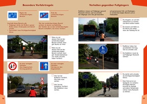 Primo.Verkehr - Die Radfahrprüfung: Doppelseite "Besondere Vorfahrsregeln / Verhalten gegenüber Fußgängern"