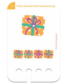 Wahrnehmungsspiele. Beispielkarte Geschenkverpackung