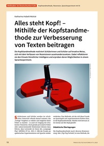 Produktabbildung zu Alles steht Kopf! - Mithilfe der Kopfstandmethode zur Verbesserung von Texten beitragen