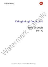 Kringlmingl Deutsch 4 Sprachbuch (Teil A), Musterseiten mit Inhaltsverzeichnis