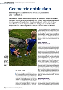 Produktabbildung zu Geometrie entdecken - Ebene Figuren in der Umwelt erkennen, sortieren und beschreiben