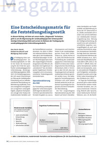 Produktabbildung zu Eine Entscheidungsmatrix für die Feststellungsdiagnostik