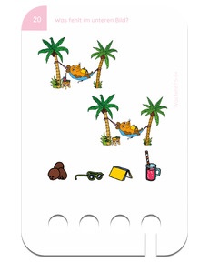 Was fehlt mit der Maus 5-6+. Kartenbeispiel die Maus unter Palmen