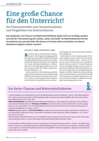 Produktabbildung zu Eine große Chance für den Unterricht! - Der Chancenstreifen zum Veranschaulichen und Vergleichen von Gewinnchancen