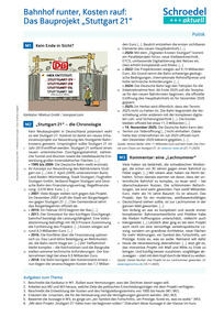 Produktabbildung zu Bahnhof runter, Kosten rauf: Das Bauprojekt "Stuttgart 21" - - Politik ab Klasse 10
