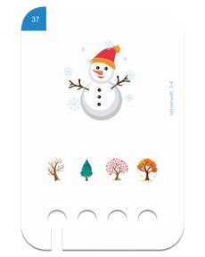 Winterwelt. Beispielkarte Schneemann