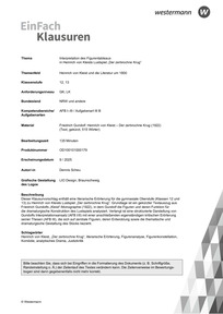 Produktabbildung zu Interpretation des Figurentableaus in Heinrich von Kleists Lustspiel "Der zerbrochne Krug" | Heinrich von Kleist und die Literatur um 1800 - Friedrich Gundolf: Heinrich von Kleist - Der zerbrochne Krug (1922) (Text, gekürzt, 515 Wörter)
