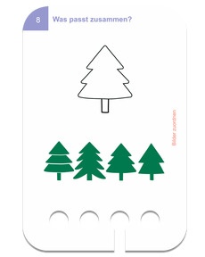 Bilder zuordnen. Beispielkarten Tanne