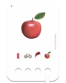 Erste Farbenspiele. Beispielkarte Rot