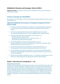 Produktabbildung zu Lösungen und didaktische Kommentare zum Arbeitsheft
