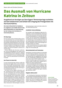 Produktabbildung zu Das Ausmaß von Hurricane Katrina in "Zeitoun" - Ausgehend von Auszügen aus der Romanreportage erarbeiten sich die Schülerinnen und Schüler den Umgang des Protagonisten mit Hurricane Katrina.