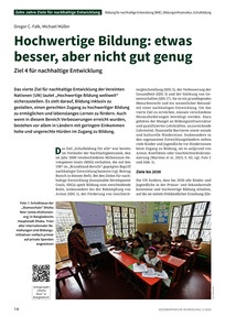 Produktabbildung zu Hochwertige Bildung: etwas besser, aber nicht gut genug - Ziel 4 für nachhaltige Entwicklung