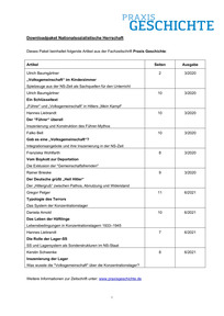 Produktabbildung zu Downloadpaket Nationalsozialistische Herrschaft - Materialien für die Klassenstufen 8 bis 13