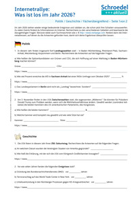 Produktabbildung zu Internetrallye: Was ist los im Jahr 2026? - - Politik / Geschichte / Fächerübergreifend ab Klasse 7