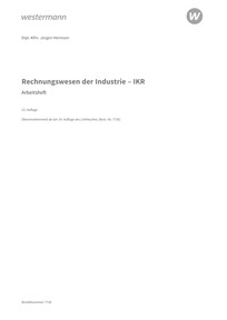 Probeseiten Rechnungswesen der Industrie - IKR - Arbeitsheft, 23. Auflage 2026