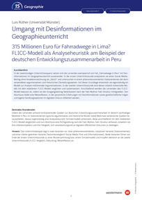 Produktabbildung zu Unterrichtsverlaufplan: Umgang mit Desinformationen im Geographieunterricht - 15 Minuten Geographie - Unterrichtseinheit 19