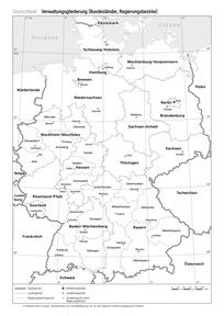 Produktabbildung zu Deutschland - Verwaltungsgliederung (Bundesländer - Regierungsbezirke)