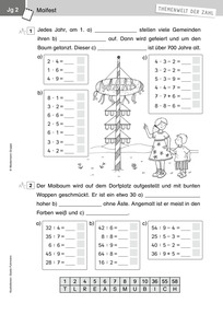 Produktabbildung zu Themenwelt der Zahl: Maifest Einmaleins - Kopiervorlagen - Monatsspecial Mai 2016