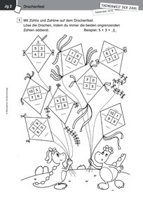 Produktabbildung zu Themenwelt der Zahl: Rechendrachen - Kopiervorlagen - Monatsspecial September 2016