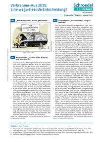 Produktabbildung zu Verbrenner-Aus 2035: Eine wegweisende Entscheidung? - - Erdkunde / Politik / Wirtschaft ab Klasse 8