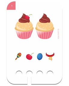 Was fehlt 4+. Beispielkarte Cupcake