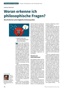 Produktabbildung zu Woran erkenne ich philosophische Fragen? - Ihre Kriterien und mögliche Schwerpunkte