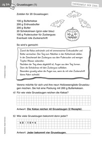 Produktabbildung zu Themenwelt der Zahl: Halloween - Lösungen - Monatsspecial Oktober 2019