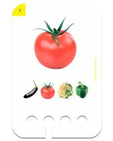 Erste Übungen - Gemüse erkennen. Beispielbild Tomate