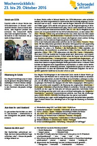 Produktabbildung zu Wochenrückblick: 23. bis 29. Oktober 2016 - - Politik ab Klasse 8