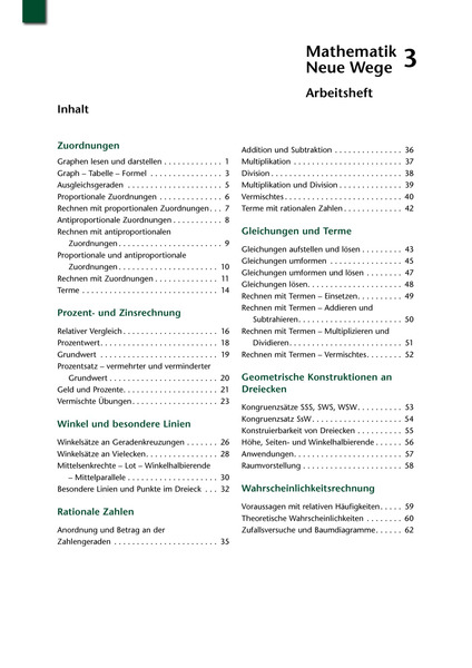 Mathematik Neue Wege SI - Arbeitshefte Allgemeine Ausgabe 2008 ...