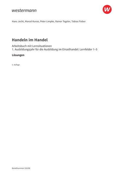 Handeln Im Handel 1 Ausbildungsjahr Im Einzelhandel Lernfelder 1 handeln-im-handel-1-ausbildungsjahr-im-einzelhandel-lernfelder-1