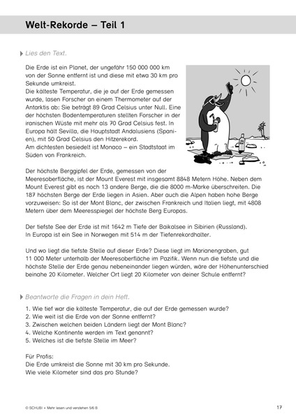 Mehr... Lesen Und Verstehen 5/6 Band B - Aufgaben Für Das Leseverstehen ...