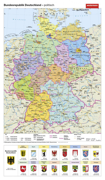Handkarten Geographie im 10er-Set - Bundesrepublik Deutschland