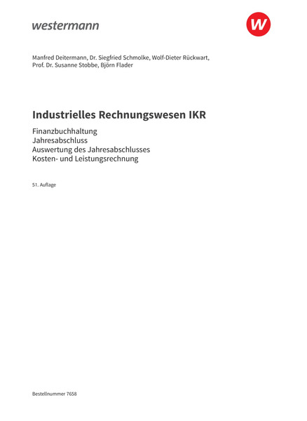 Industrielles Rechnungswesen - IKR - Schulbuch - 51. Auflage 2022 ...