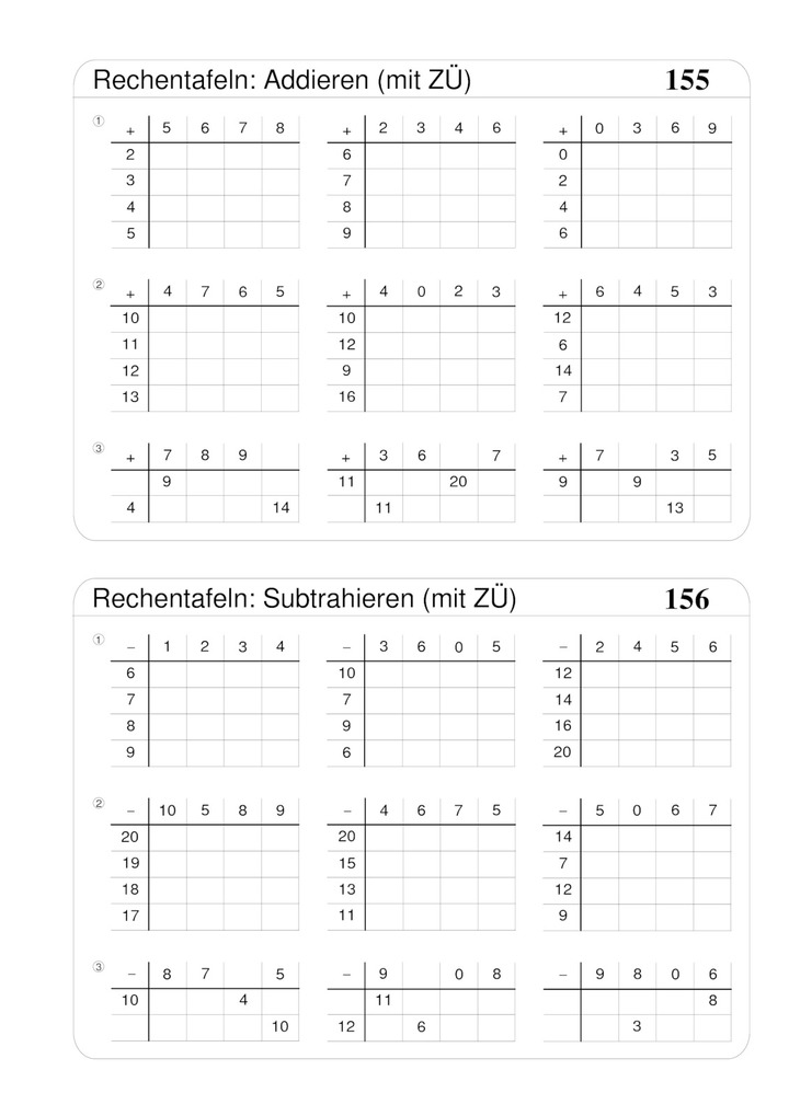 Lochkasten Subtraktion Bis 20 - Kartensatz Für Mathematik Unterricht