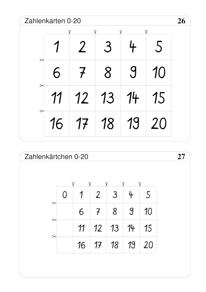 Zahlenkarten - 0 bis 20: Das Grundschulprogramm der Westermann Gruppe