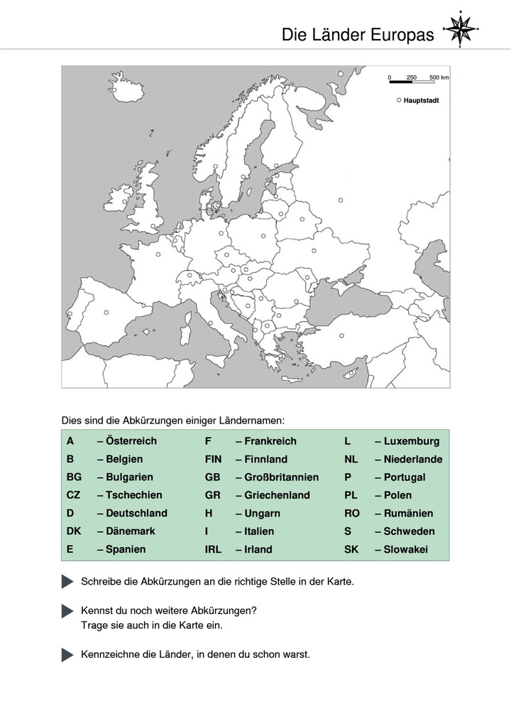 Europakarte - Die Länder Europas: Das Grundschulprogramm der Westermann