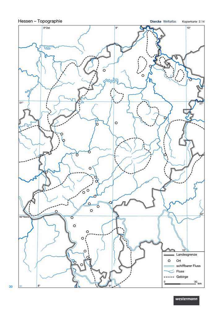 Hessen - Topographie – Westermann