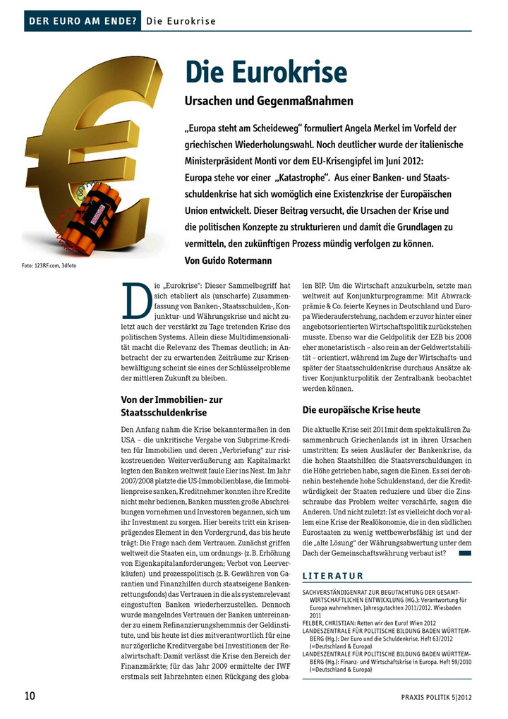Die Eurokrise Ursachen und Gegenmaßnahmen Westermann Verlag