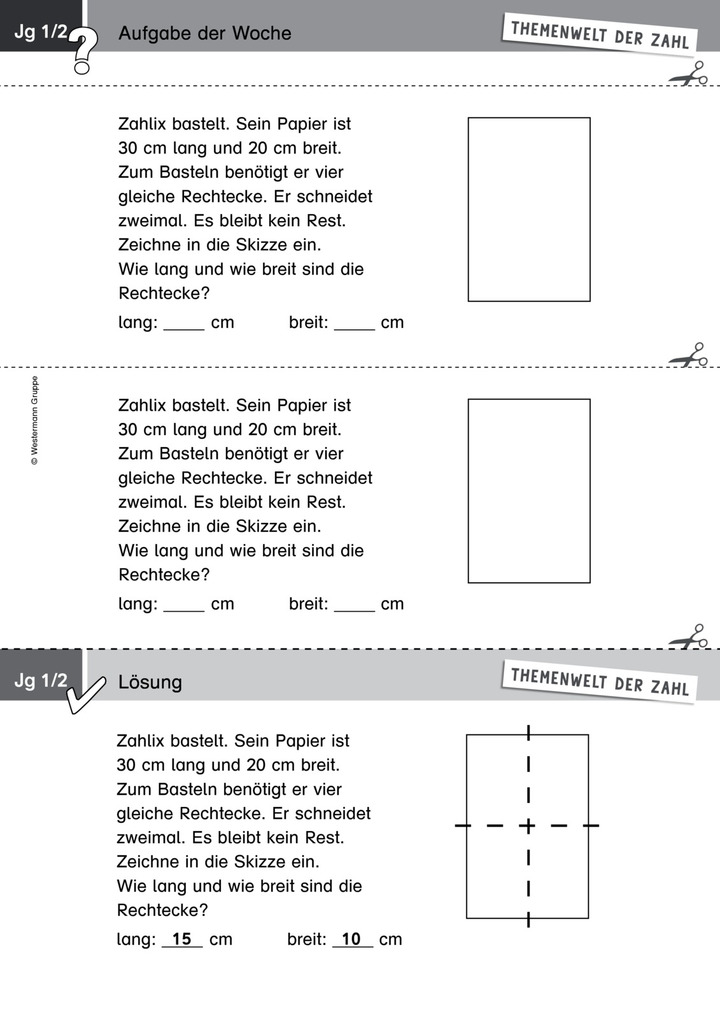 Themenwelt der Zahl: Aufgabe der Woche 35/2018 - Raum und Form