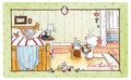 Tilda Apfelkern. Melamin-Brettchen mit Motiv „Frühstück im Bett“