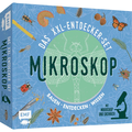 Das XXL-Entdecker-Set – Mikroskop: Mit Mikroskop, Linsen und Objektträgern + Sachbuch mit faszinierenden Experimenten - Baue dein eigenes Mikroskop und entdecke Leben im Miniformat: Mikrochips, Pollen, Pixel und vieles mehr