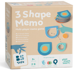 3 Shape Memo / Formen Memo - Memo trifft Puzzle – wer vervollständigt die Karte zuerst?