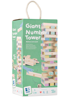Giant Number Tower / Riesen Zahlenspiel-Turm - Würfle klug – halte den Turm im Gleichgewicht!