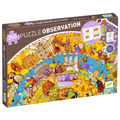 Wimmelpuzzle: Unsere Geschichte + Booklet - Die Spirale der Zeit, von der Urgeschichte bis zur Neuzeit - Puzzle mit 350 Teilen