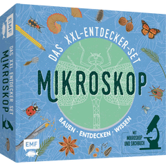 Das XXL-Entdecker-Set – Mikroskop: Mit Mikroskop, Linsen und Objektträgern + Sachbuch mit faszinierenden Experimenten - Baue dein eigenes Mikroskop und entdecke Leben im Miniformat: Mikrochips, Pollen, Pixel und vieles mehr